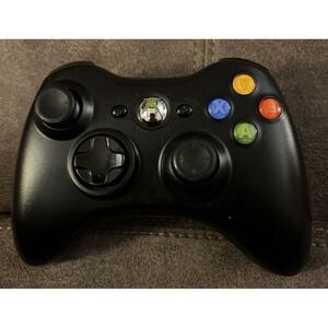 Official Microsoft Xbox 360 Black Wireless Controller! ~ Works Great! Authentic!